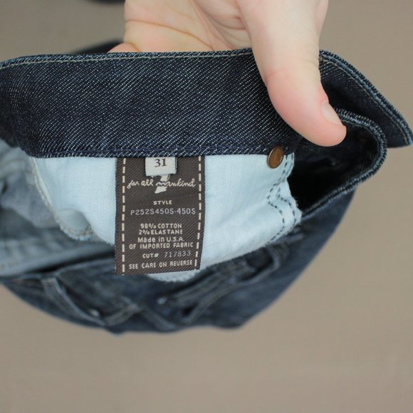 7 For All Mankind Kate Straight Leg Jeans Size 31 - Picture 8 of 9